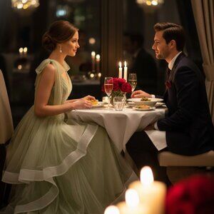 Green Tulle Ball Gown Dress Layered High Low Prom Evening Formal Fairy Princess